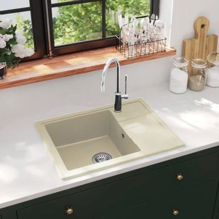 Fregadero de cocina con rebosadero ovalado granito beige von , Sinkt - Ref: Foro24-147103, Preis: 157,83 €, Rabatt: -5%%