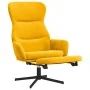 Sillón de relax con reposapiés terciopelo amarillo mostaza by , Armchairs - Ref: Foro24-3097502, Price: 126,98 €, Discount: -5%%