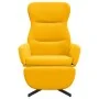 Sillón de relax con reposapiés terciopelo amarillo mostaza by , Armchairs - Ref: Foro24-3097502, Price: 126,98 €, Discount: -5%%