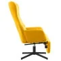 Sillón de relax con reposapiés terciopelo amarillo mostaza by , Armchairs - Ref: Foro24-3097502, Price: 126,98 €, Discount: -5%%