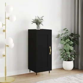 Aparador de madera contrachapada negro 34,5x34x90 cm by , Sideboards - Ref: Foro24-830421, Price: 64,15 €, Discount: -5%%