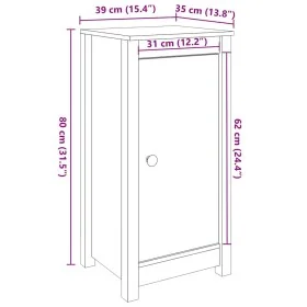 Aparador de madera maciza de pino 39x35x80 cm by , Sideboards - Ref: Foro24-813724, Price: 66,08 €, Discount: -5%%