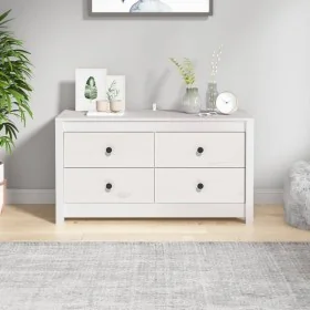 Armario auxiliar madera maciza de pino blanco 100x40x54 cm by , Sideboards - Ref: Foro24-821775, Price: 165,23 €, Discount: -5%%