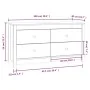Armario auxiliar madera maciza de pino blanco 100x40x54 cm by , Sideboards - Ref: Foro24-821775, Price: 165,23 €, Discount: -5%%