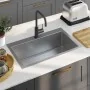 Fregadero de cocina hecho a mano acero inoxidable von , Sinkt - Ref: Foro24-51514, Preis: 115,62 €, Rabatt: -5%%