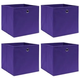 Cajas de almacenaje 4 uds tela no tejida morado 28x28x28 cm von , Aufbewahrungskörbe - Ref: Foro24-325211, Preis: 24,72 €, Ra...