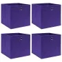 Cajas de almacenaje 4 uds tela no tejida morado 28x28x28 cm by , Storage baskets - Ref: Foro24-325211, Price: 24,72 €, Discou...