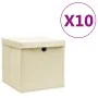 Cajas de almacenaje con tapas 10 uds crema 28x28x28 cm von , Aufbewahrungskörbe - Ref: Foro24-325218, Preis: 61,27 €, Rabatt:...