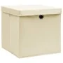 Cajas de almacenaje con tapas 10 uds crema 28x28x28 cm von , Aufbewahrungskörbe - Ref: Foro24-325218, Preis: 61,27 €, Rabatt:...