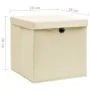 Cajas de almacenaje con tapas 10 uds crema 28x28x28 cm von , Aufbewahrungskörbe - Ref: Foro24-325218, Preis: 61,27 €, Rabatt:...