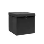 Cajas de almacenaje con tapas 4 uds negro 28x28x28 cm by , Storage baskets - Ref: Foro24-325188, Price: 28,63 €, Discount: -5%%