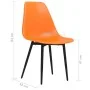 Sillas de comedor 4 unidades PP naranja by , dining chairs - Ref: Foro24-338061, Price: 145,44 €, Discount: -5%%