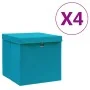 Cajas de almacenaje con tapas 4 uds azul bebé 28x28x28 cm by , Storage baskets - Ref: Foro24-325232, Price: 28,80 €, Discount...