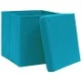 Cajas de almacenaje con tapas 4 uds azul bebé 28x28x28 cm by , Storage baskets - Ref: Foro24-325232, Price: 28,80 €, Discount...