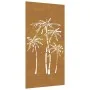 Adorno de pared de jardín acero corten diseño palmera 105x55 cm by , Posters, prints and visual art - Ref: Foro24-824485, Pri...