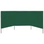 Paravientod de playa de 3 paneles tela verde 400x160 cm by , Umbrellas - Ref: Foro24-47149, Price: 61,47 €, Discount: -5%%