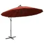 Sombrilla colgante con palo de aluminio color terracota 3 m | Foro24.es | Tu tienda online para hogar, jardín y más Foro24.es