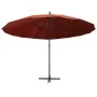 Sombrilla colgante con palo de aluminio color terracota 3 m | Foro24.es | Tu tienda online para hogar, jardín y más Foro24.es