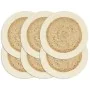 Mantel individual redondo 6 uds yute algodón natural liso 38 cm de , Manteles individuales - Ref: Foro24-133855, Precio: 29,8...