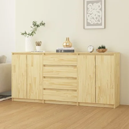 Armarios auxiliares 3 unidades madera maciza de pino de , Aparadores - Ref: Foro24-3094812, Precio: 279,56 €, Descuento: -5%%