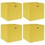 Cajas de almacenaje 4 uds tela amarillo 32x32x32 cm by , Storage baskets - Ref: Foro24-288365, Price: 25,31 €, Discount: -5%%