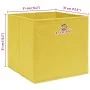 Cajas de almacenaje 4 uds tela amarillo 32x32x32 cm by , Storage baskets - Ref: Foro24-288365, Price: 25,31 €, Discount: -5%%