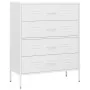 Armario de cajones de acero blanco 80x35x101,5 cm by , Drawers - Ref: Foro24-336206, Price: 219,19 €, Discount: -5%%