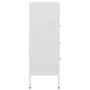 Armario de cajones de acero blanco 80x35x101,5 cm by , Drawers - Ref: Foro24-336206, Price: 219,19 €, Discount: -5%%