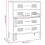 Armario de cajones de acero blanco 80x35x101,5 cm by , Drawers - Ref: Foro24-336206, Price: 219,19 €, Discount: -5%%