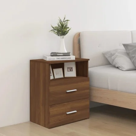 Mesita de noche marrón roble 50x32x60 cm by , Nightstands - Ref: Foro24-815862, Price: 63,80 €, Discount: -5%%