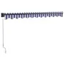 Toldo retráctil aluminio y tela azul y blanco 3x2,5 m by , Awnings - Ref: Foro24-3154446, Price: 198,78 €, Discount: -5%%