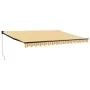 Toldo retráctil aluminio y tela amarillo y blanco 4,5x3 m von , Markisen - Ref: Foro24-3154459, Preis: 293,33 €, Rabatt: -5%%