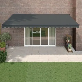 Toldo retráctil aluminio y tela gris antracita 5x3 m by , Awnings - Ref: Foro24-3154465, Price: 356,31 €, Discount: -5%%