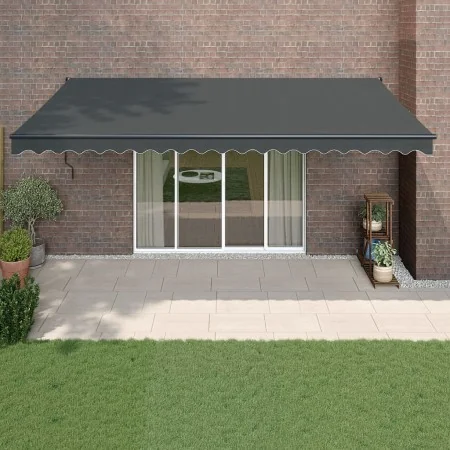 Toldo retráctil aluminio y tela gris antracita 5x3 m by , Awnings - Ref: Foro24-3154465, Price: 356,31 €, Discount: -5%%