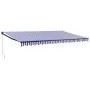 Toldo retráctil aluminio y tela azul y blanco 5x3 m von , Markisen - Ref: Foro24-3154450, Preis: 335,34 €, Rabatt: -5%%