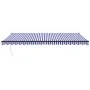 Toldo retráctil aluminio y tela azul y blanco 5x3 m von , Markisen - Ref: Foro24-3154450, Preis: 335,34 €, Rabatt: -5%%