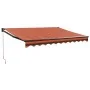 Toldo retráctil aluminio y tela naranja y marrón 3,5x2,5 m by , Awnings - Ref: Foro24-3154467, Price: 217,61 €, Discount: -5%%