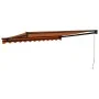 Toldo retráctil aluminio y tela naranja y marrón 3,5x2,5 m by , Awnings - Ref: Foro24-3154467, Price: 217,61 €, Discount: -5%%