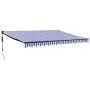 Toldo retráctil automático azul y blanco 4,5x3 m von , Markisen - Ref: Foro24-3154499, Preis: 357,08 €, Rabatt: -5%%