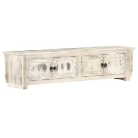 Mueble de TV de madera maciza de mango blanco 140x30x35 cm von , TV-Möbel - Ref: Foro24-286388, Preis: 301,73 €, Rabatt: -5%%