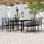 Juego de comedor de jardín 7 piezas negro by , Garden sets - Ref: Foro24-3099201, Price: 489,75 €, Discount: -5%%
