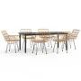 Juego de comedor de jardín 7 piezas ratán sintético by , Garden sets - Ref: Foro24-3157864, Price: 636,12 €, Discount: -5%%