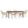 Juego de comedor de jardín 7 piezas ratán sintético by , Garden sets - Ref: Foro24-3157864, Price: 636,12 €, Discount: -5%%