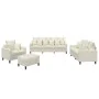 Juego de sofás con cojines 4 piezas terciopelo crema von , Sofas - Ref: Foro24-3201698, Preis: 746,30 €, Rabatt: -5%%