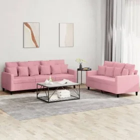 Juego de sofás con cojines 2 piezas terciopelo rosa von , Sofas - Ref: Foro24-3201723, Preis: 546,06 €, Rabatt: -5%%