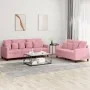 Juego de sofás con cojines 2 piezas terciopelo rosa von , Sofas - Ref: Foro24-3201723, Preis: 546,06 €, Rabatt: -5%%