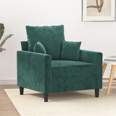 Sillón de terciopelo verde oscuro 60 cm | Foro24.es | Tu tienda online para hogar, jardín y más Foro24.es
