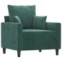 Sillón de terciopelo verde oscuro 60 cm | Foro24.es | Tu tienda online para hogar, jardín y más Foro24.es