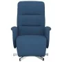 Sillón reclinable con reposapiés tela azul | Foro24.es | Tu tienda online para hogar, jardín y más Foro24.es