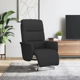 Sillón reclinable con reposapiés tela negra by , Armchairs - Ref: Foro24-356563, Price: 221,28 €, Discount: -5%%